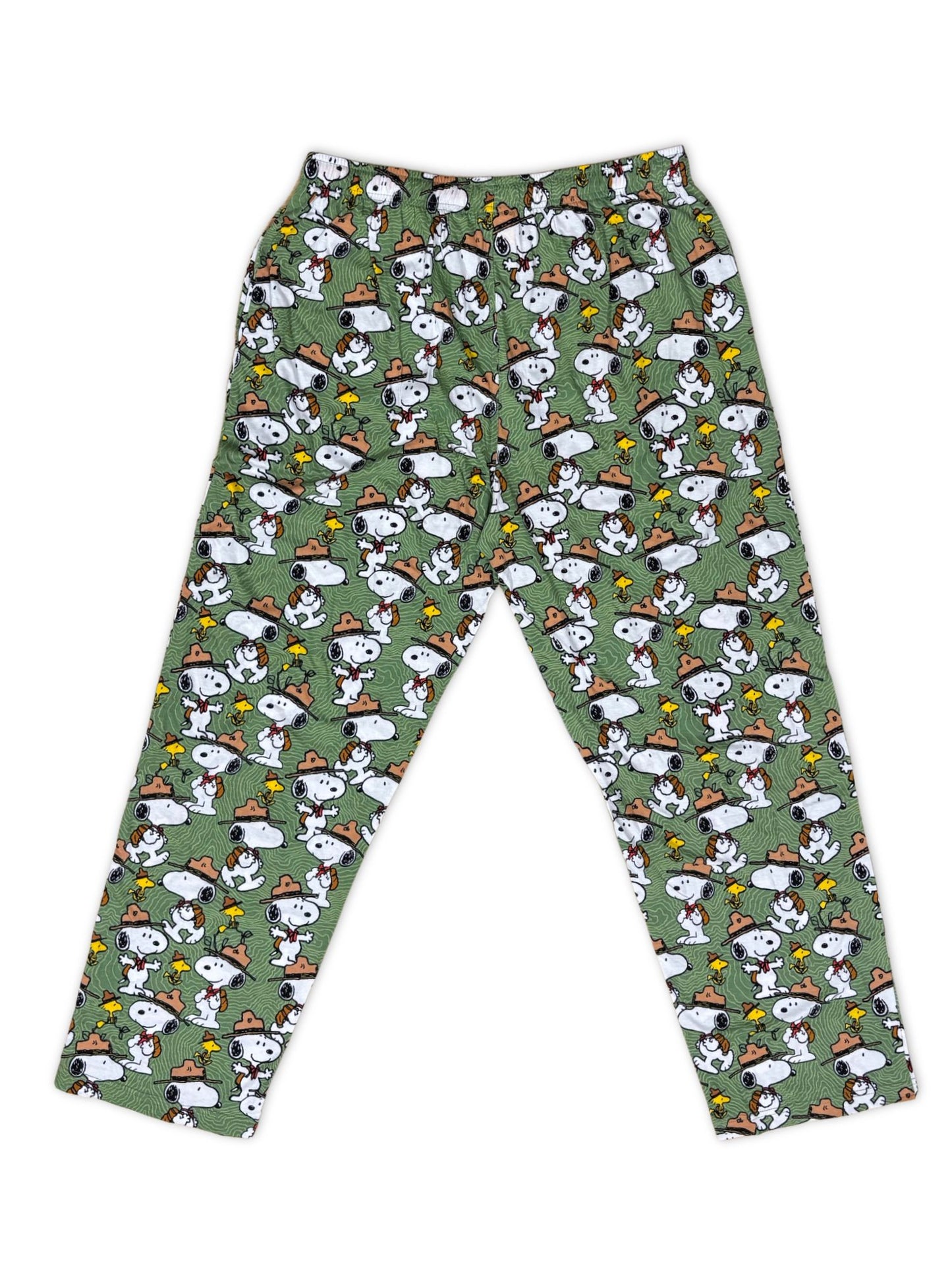 Men's Peanuts Snoopy Pajama Pants Beagle Scout Camping Lounge Wear