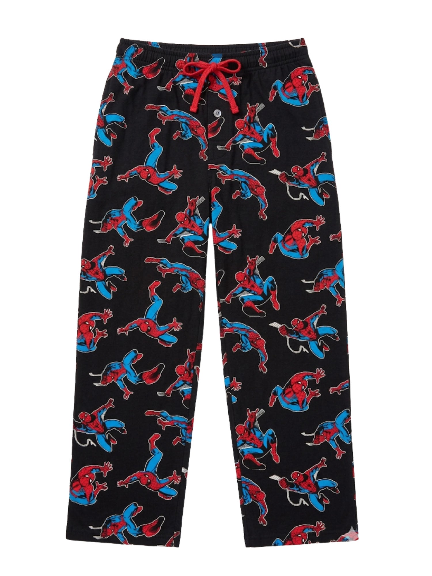Men's Marvel Spider-Man Lounge Pants Mens Pajama Sleepwear All Over Print Black