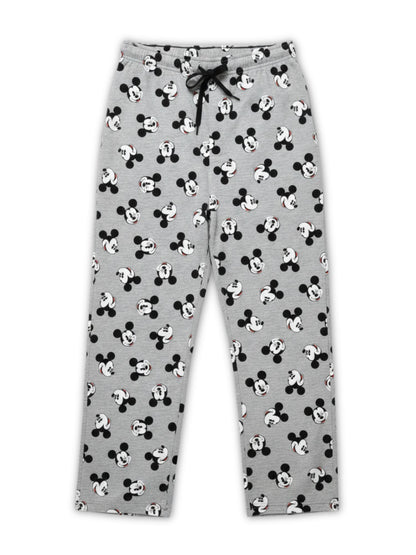 Disney Mickey Mouse Men's Heather Gray Pajama Pants Relaxed Lounge Sleep