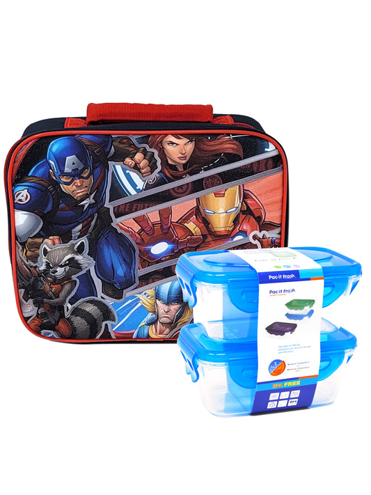 Marvel Avengers Spider-Man Lunch Bag Insulated & Snack Container Lunch Set Boys