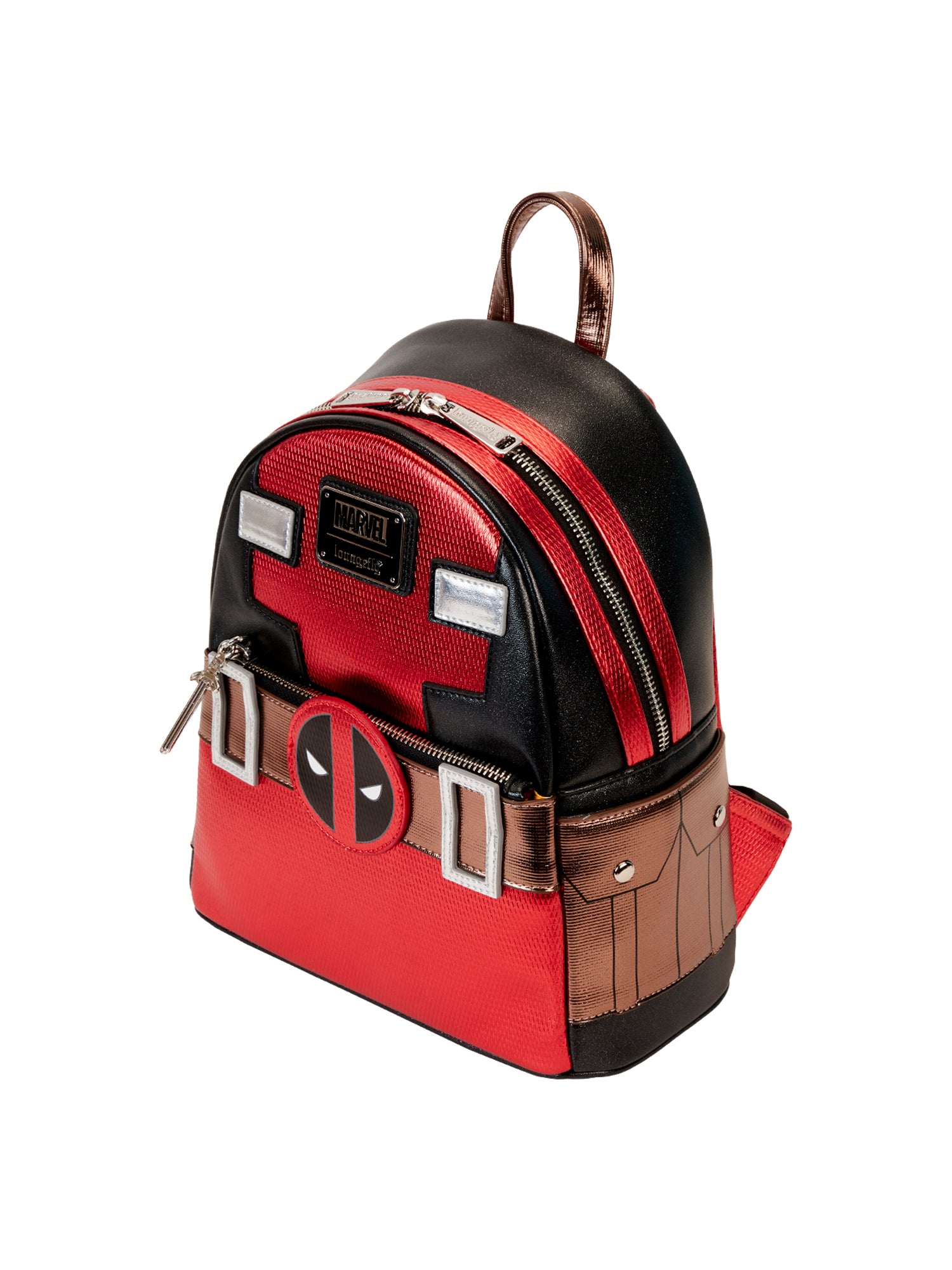 deadpool mini backpacks Loungefly Marvel 3 Backpack : Clothing, Shoes & Jewelry a silicone zipper charm The Loungefly Marvel Metallic Wolverine