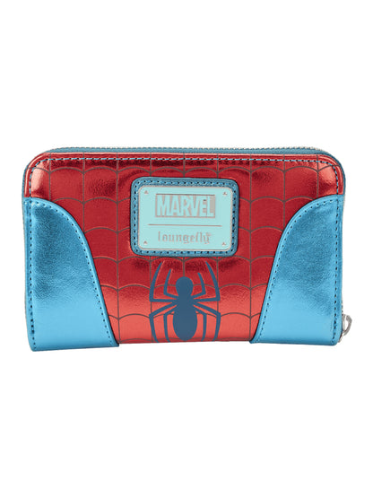 Loungefly x Marvel Spider-Man Shine Metallic Zip Around Wallet