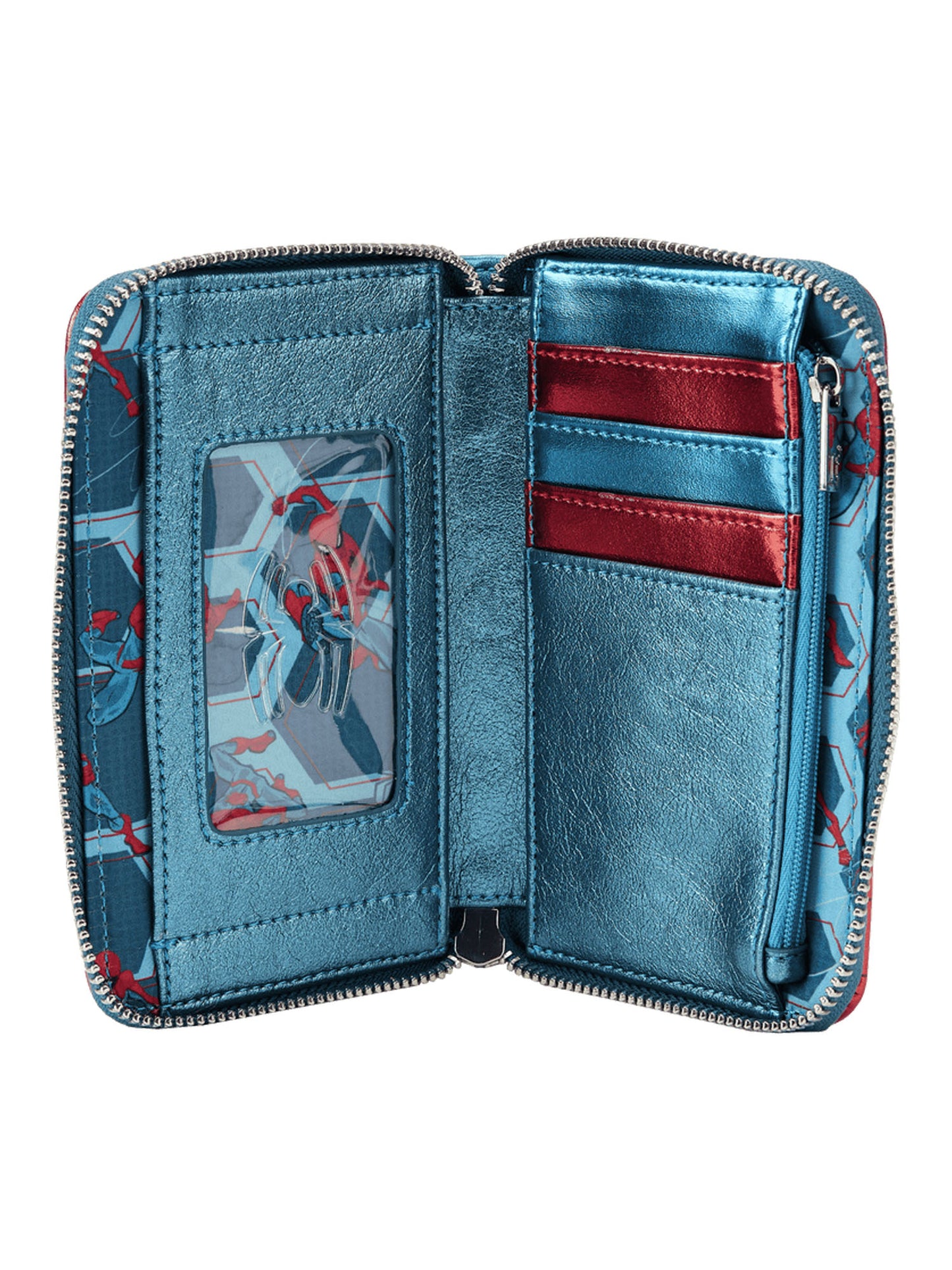 Loungefly x Marvel Spider-Man Shine Metallic Zip Around Wallet