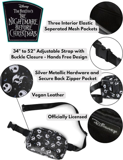 Nightmare Before Christmas Jack Skellington Belt Bag Fanny Pack Waist Bag Women