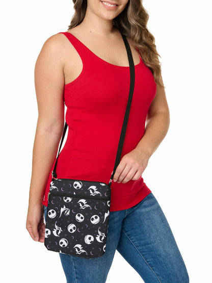 Women's Nightmare Before Christmas Passport Bag & Card Holder Wallet 2-Piece Set