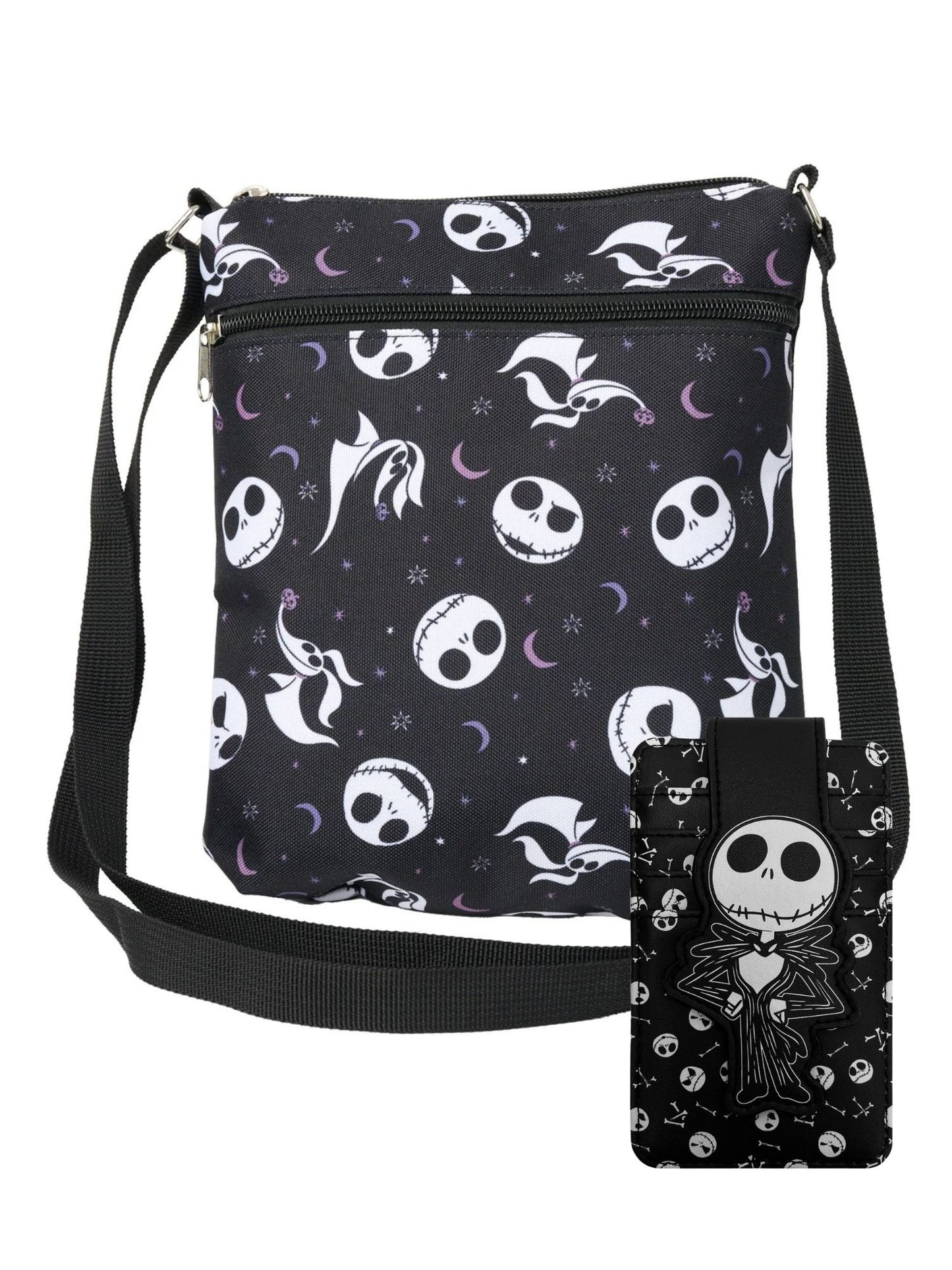 Women's Nightmare Before Christmas Passport Bag & Card Holder Wallet 2-Piece Set