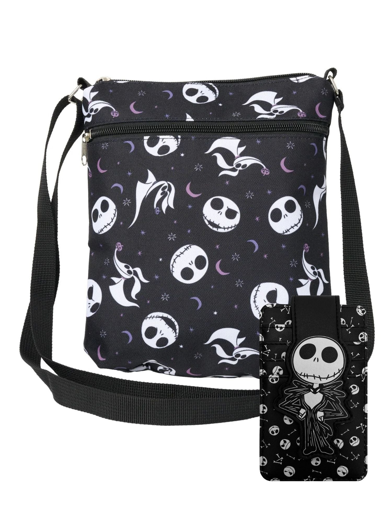 Women's Nightmare Before Christmas Passport Bag & Card Holder Wallet 2-Piece Set