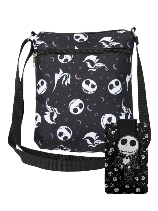 Women's Nightmare Before Christmas Passport Bag & Card Holder Wallet 2-Piece Set