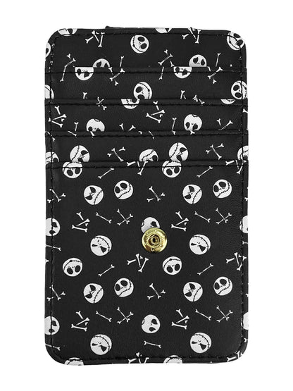 Jack Skellington Card Holder Wallet Button Snap Closure