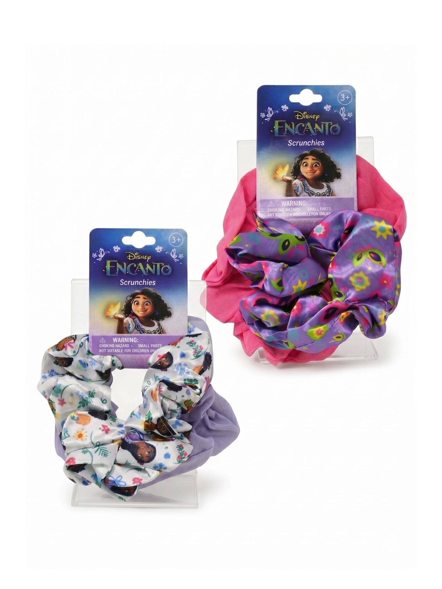 Girls Encanto Hair Scrunchies Madrigal Disney 4Ct Pink Elastic Ponytail Holder