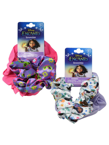 Girls Encanto Scrunchies and Hair Brush Accessory Gift Set  (5 Piece Set)