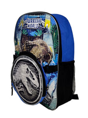 Jurassic World Park Backpack 16" & Insulated Lunch Bag Detachable T-Rex Boys
