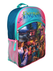 Girls Disney Encanto Backpack 16" w/ Pencil Case Luisa Mirabel Isabela Camilo