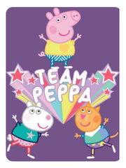 Peppa Pig Throw Blanket 45" x 60" Team Peppa Suzy Sheep Candy Cat Purple Girls
