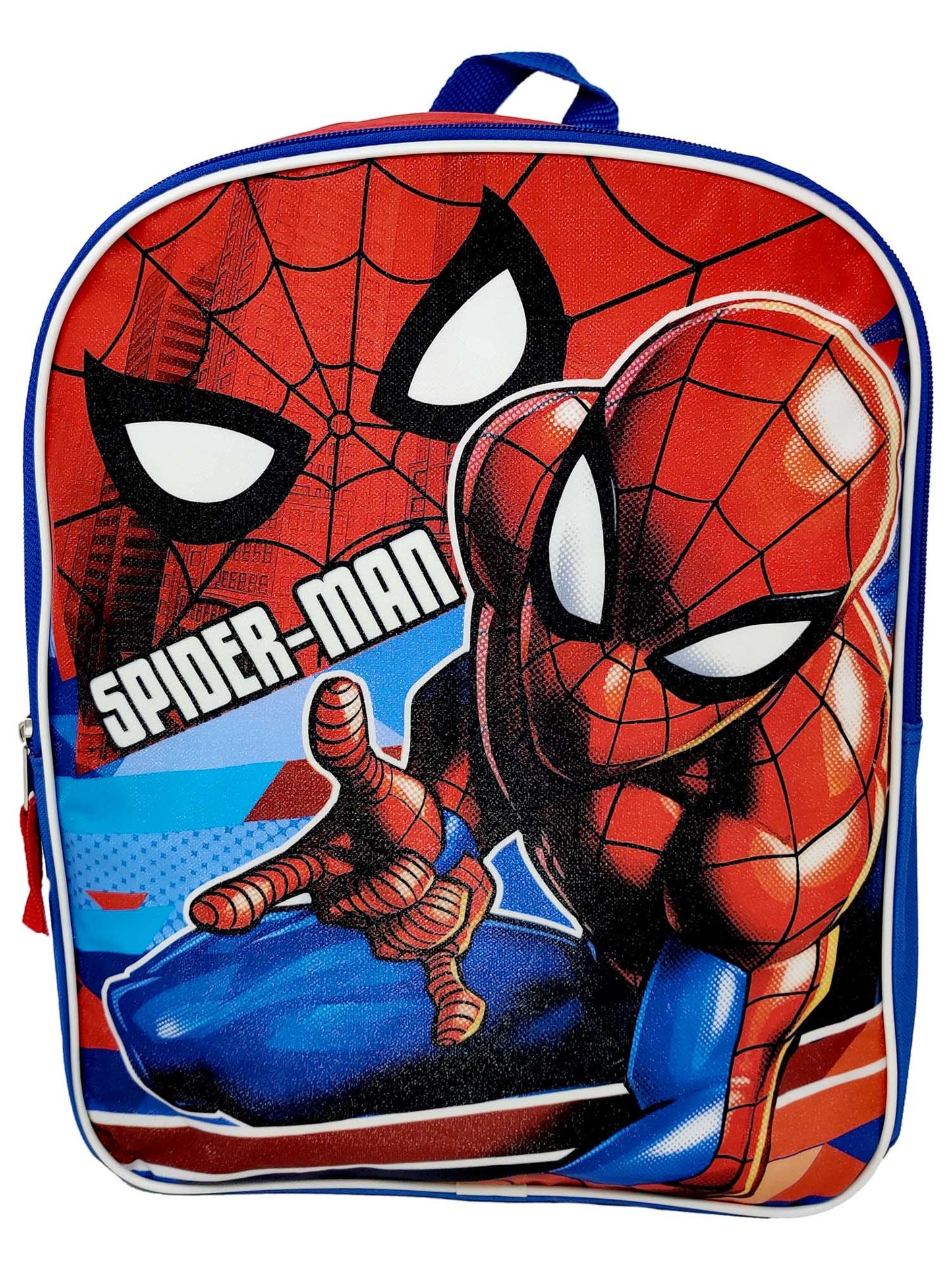 Spider-Man Superhero 15" Backpack Flat Front with 3-Ring Holder Pencil Pouch