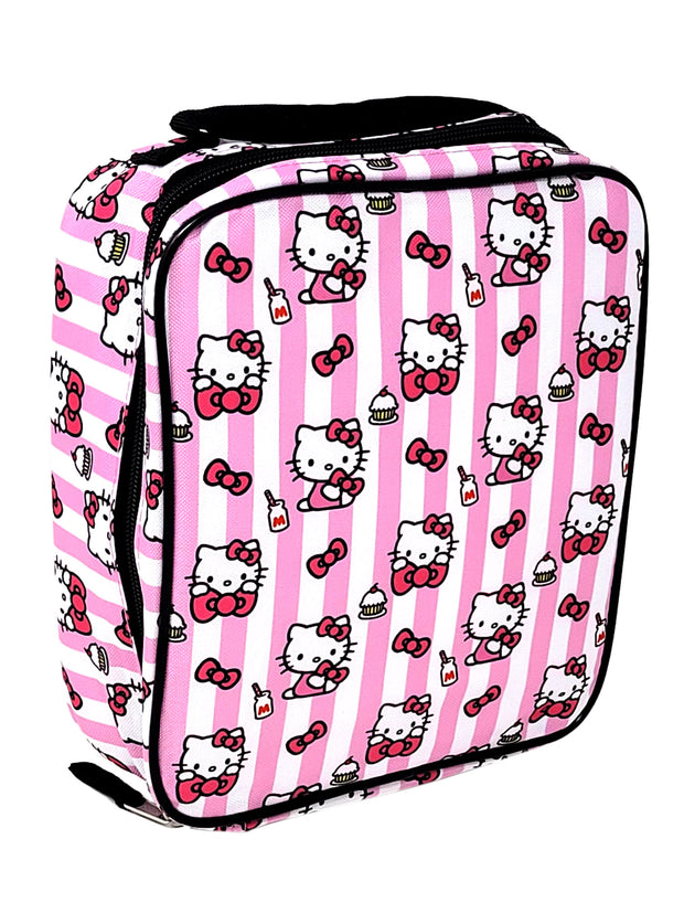 Hello Kitty Insulated Lunch Bag Pink Sanrio w/ 2-Pack Food Container Set