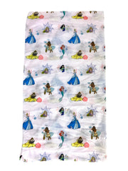 Kids Girls Disney Princess All-Over Print Neck Gaiter Wrap Mulan Lightweight