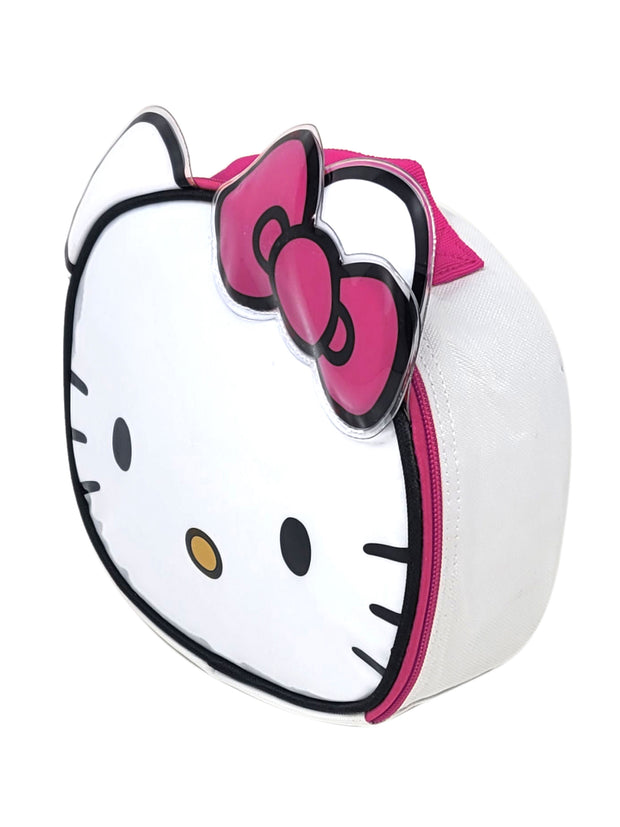 Hello Kitty Insulated Lunch Bag Girls White Pink Bow Sanrio Character Face