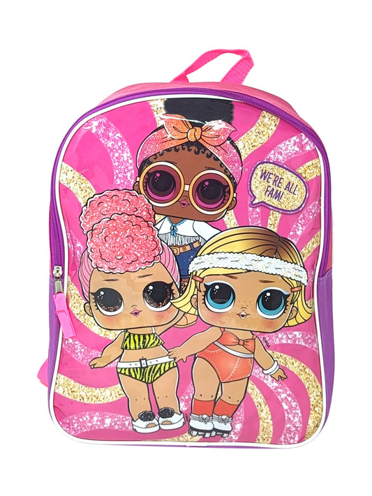 LOL Surprise Backpack 15" Girls Boogie Babe Yacht BB Foxy Purple Pink School Bag