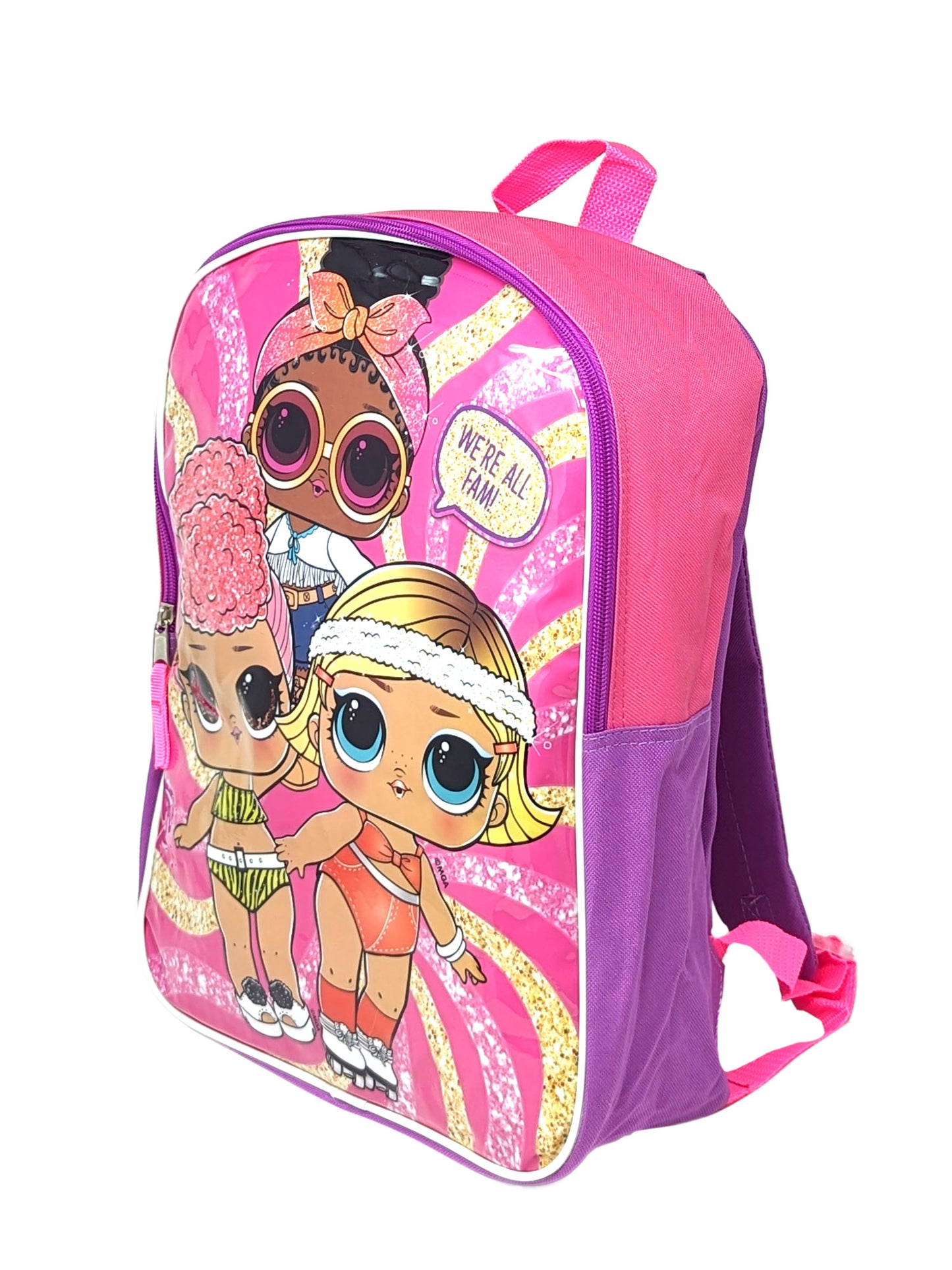 LOL Surprise Backpack 15" Girls Boogie Babe Yacht BB Foxy Flat Front Purple