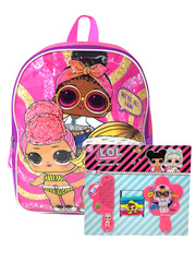 LOL Surprise 15" Backpack Boogie Babe BB Foxy w/ Comb Hair Ponies Play Set