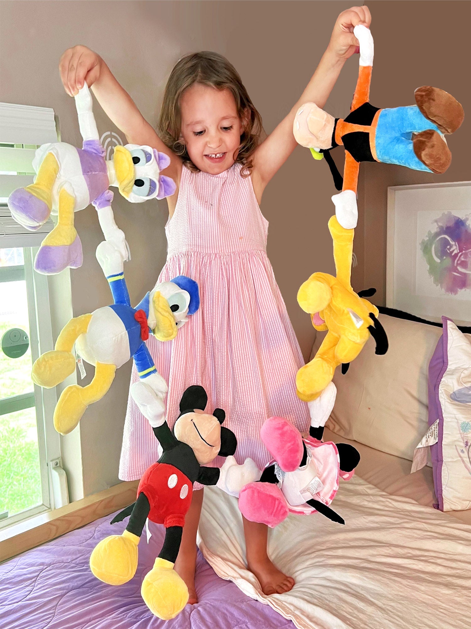 Disney Mickey & Friends Plush Doll Toy Hands Stick Together 6-Dolls 11