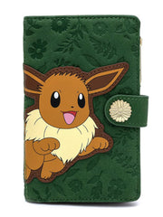 Loungefly x Pokemon Women's Eevee Jumping Green Snap Flap Wallet