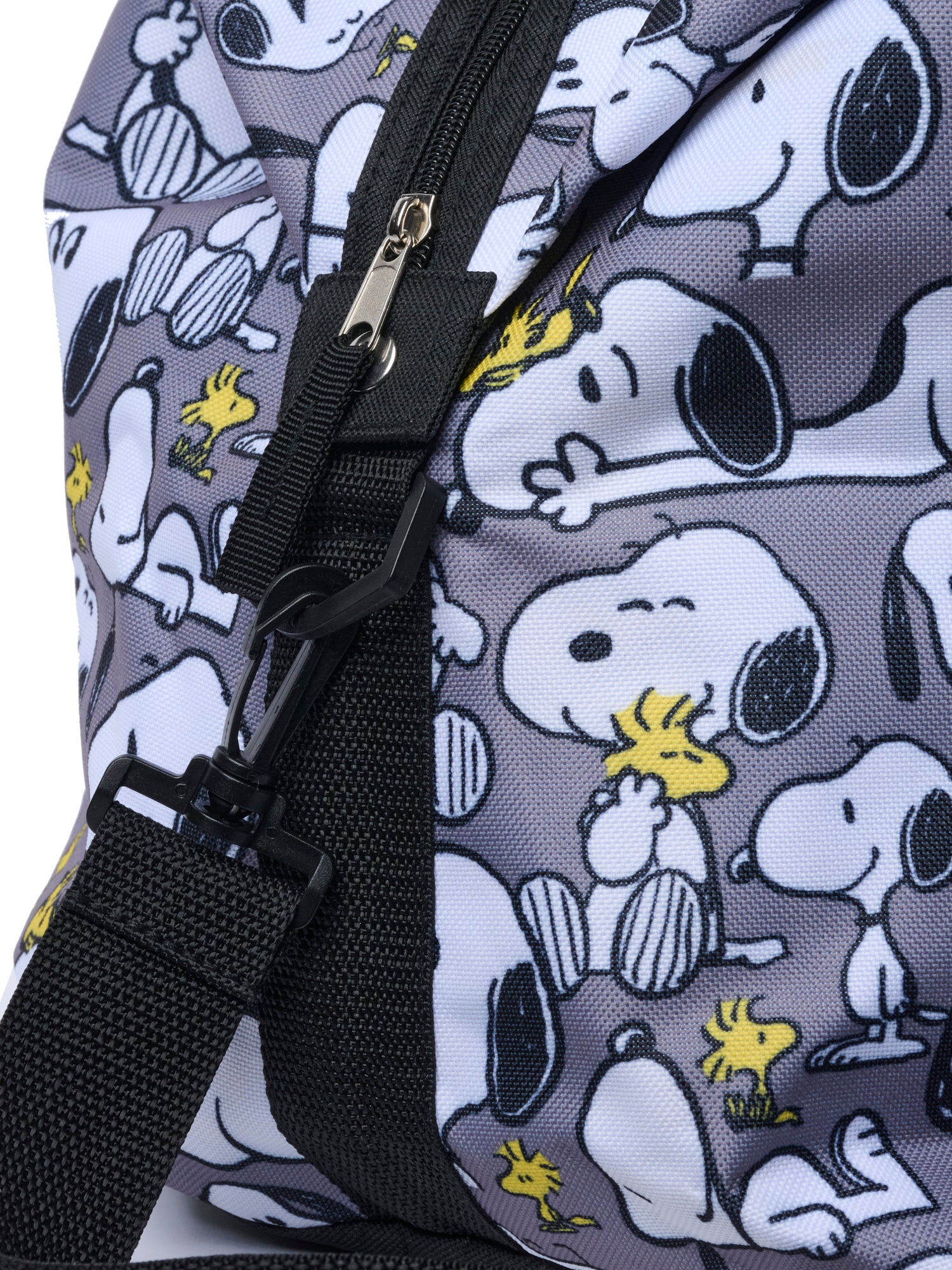 Peanuts Snoopy Duffel Bag Travel Weekender Carry-On Print Woodstock Gray