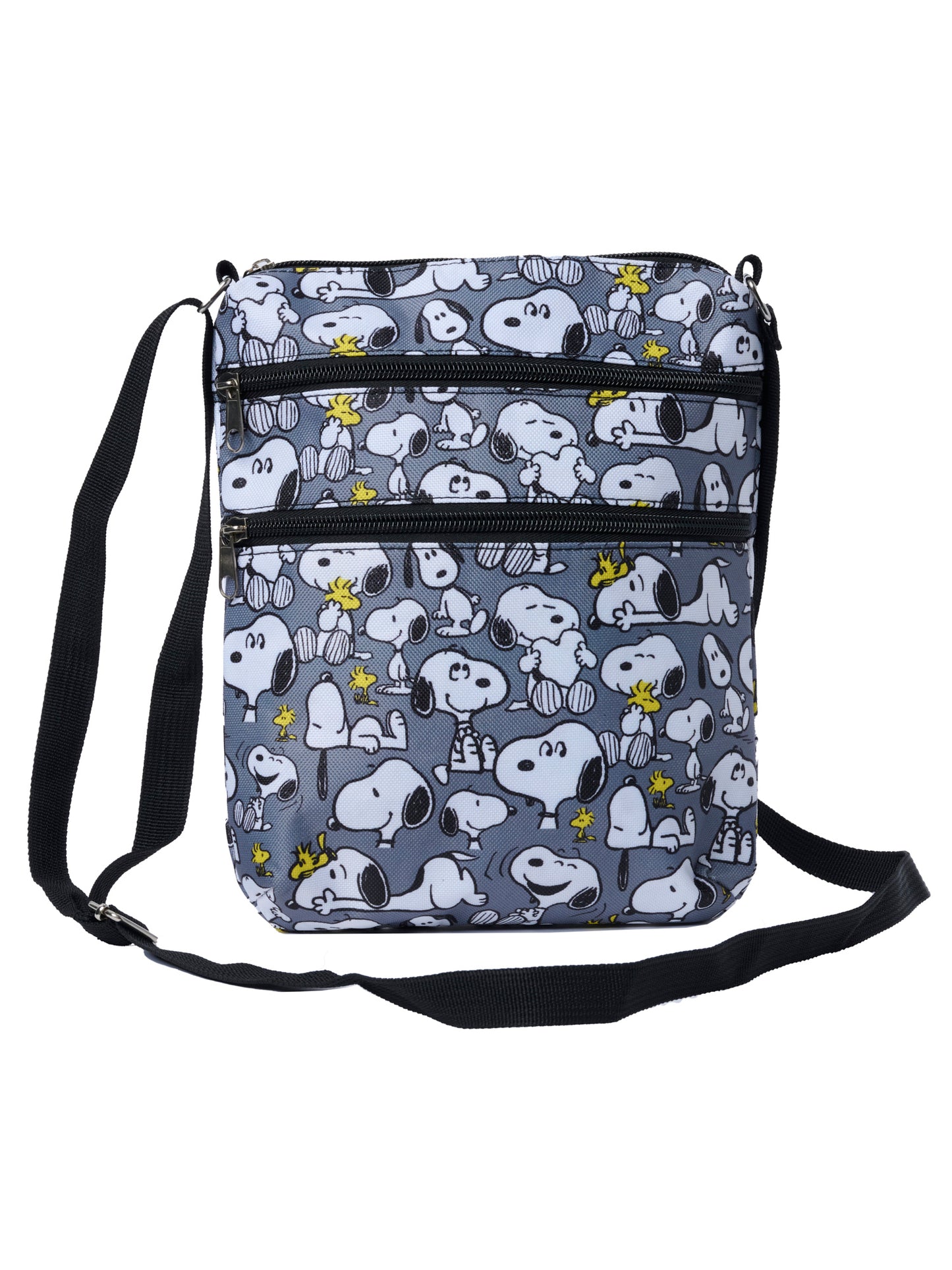 Women's Snoopy Passport Bag Travel Crossbody Purse Woodstock Passport Bag Gray
