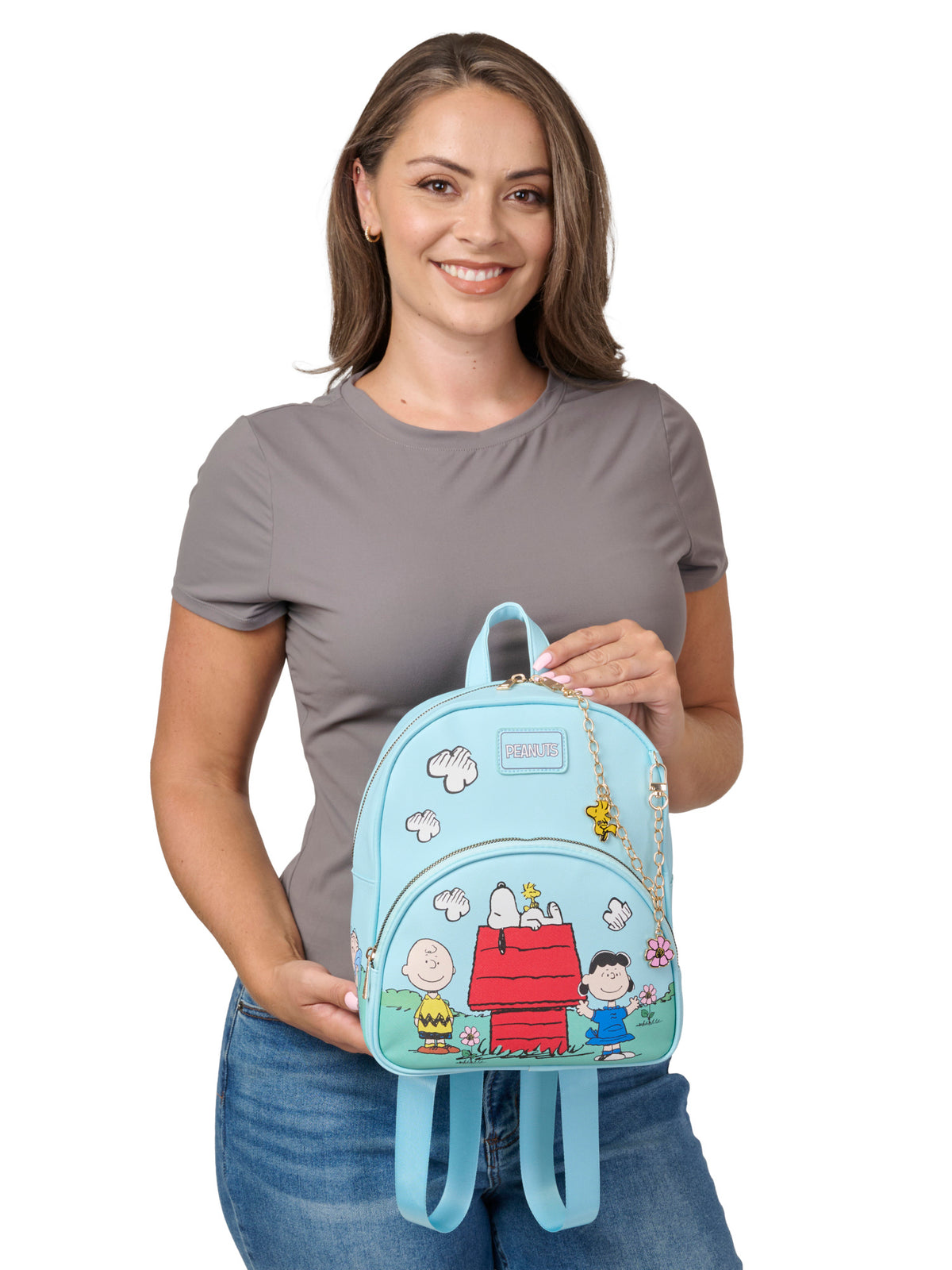 Peanuts Snoopy Mini Backpack Bag with Detachable Charm Woodstock Charlie Brown