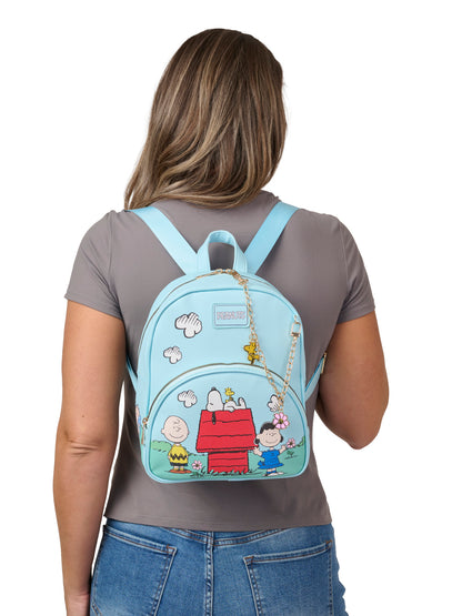 Peanuts Snoopy Mini Backpack Bag with Detachable Charm Woodstock Charlie Brown