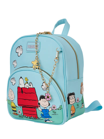 Peanuts Snoopy Mini Backpack Bag with Detachable Charm Woodstock Charlie Brown