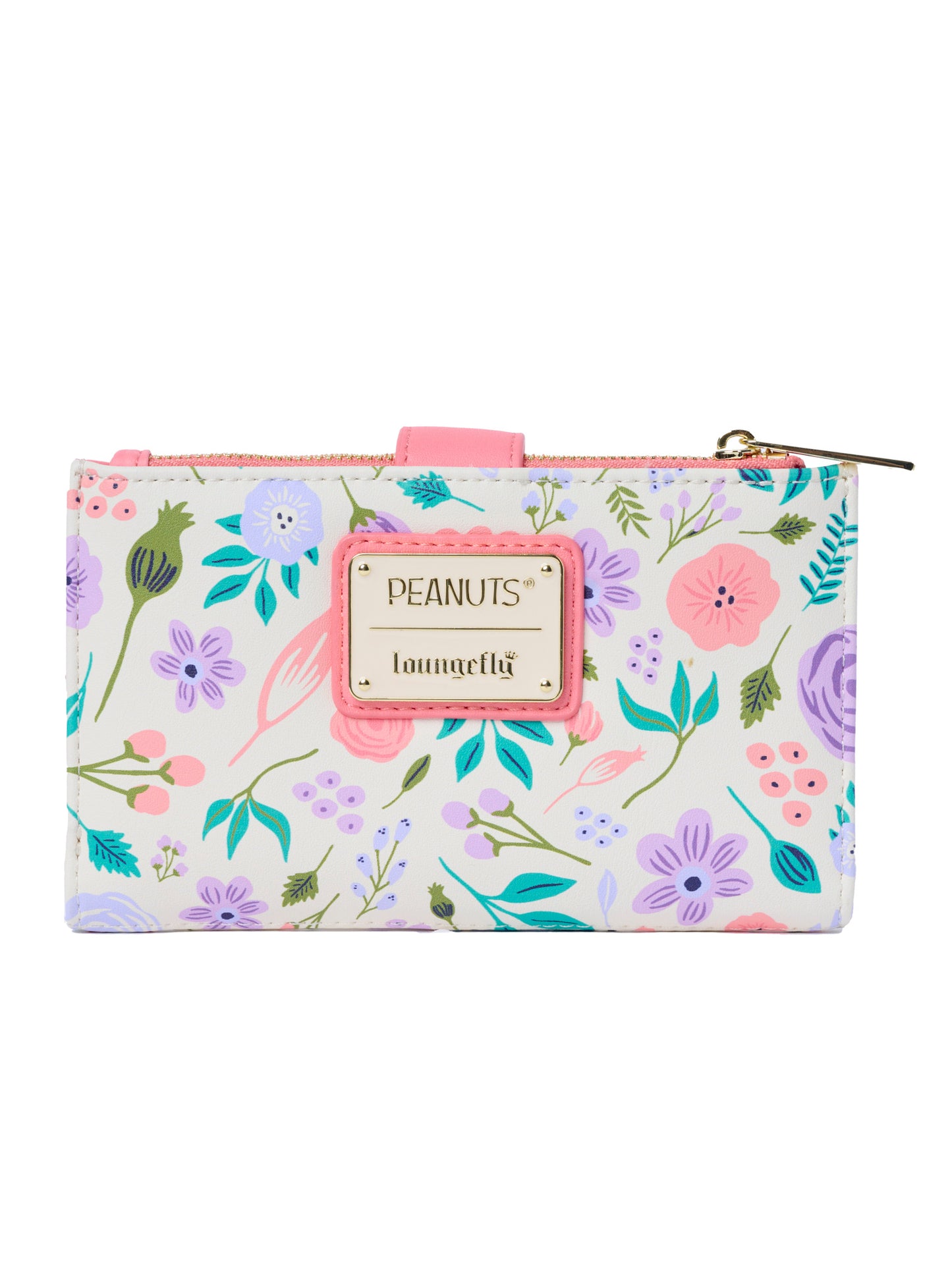 Loungefly x Peanuts Snoopy and Woodstock Springtime Floral Snap Flap Wallet