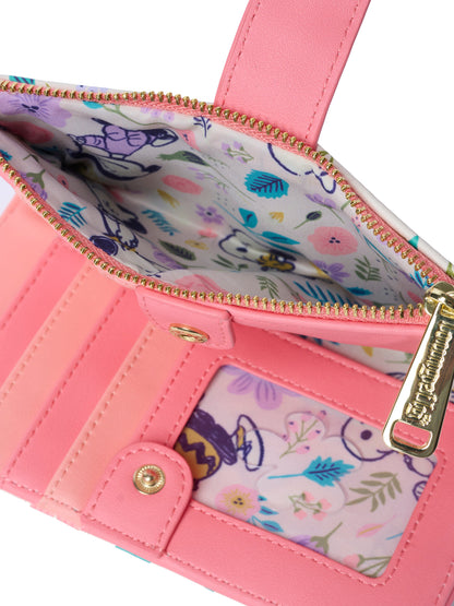 Loungefly x Peanuts Snoopy and Woodstock Springtime Floral Snap Flap Wallet
