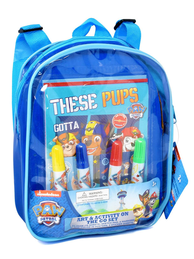 Paw Patrol Art Activity & Mini Backpack Set Markers Stickers Posters