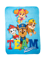 Kids Paw Patrol Throw Blanket 45" x 60" Nickelodeon Team Players Chase Rubble