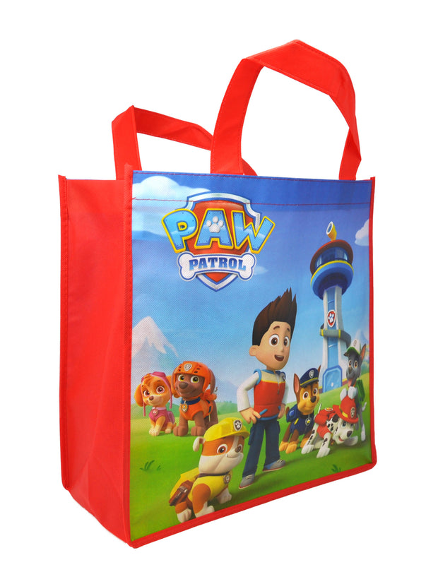 Kids 13" Paw Patrol Tote Bag w/ Reusable Matching Snack Container Set