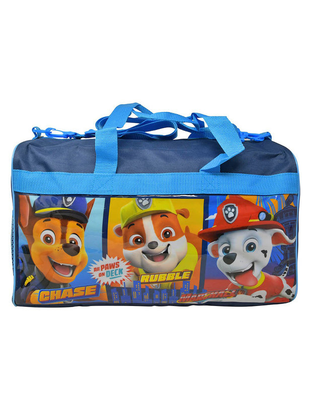 Nickelodeon Paw Patrol 17" Duffel Bag W/ Travel Mesh Zippper Pouch Set