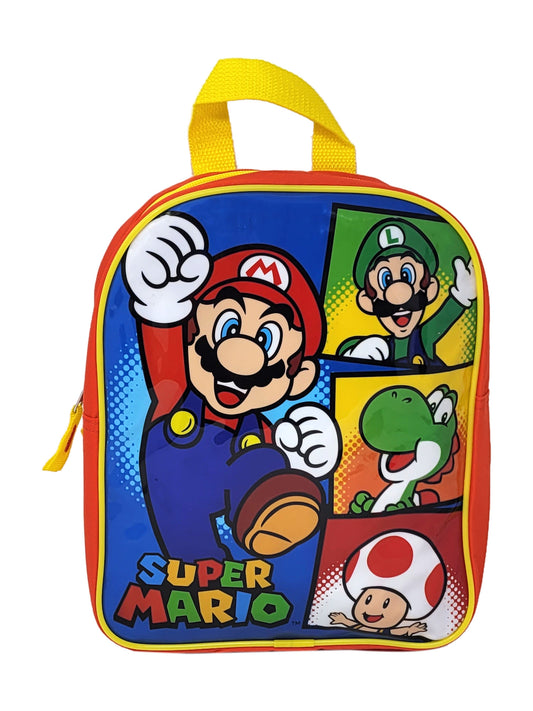 Super Mario Bros Backpack 11" Toddler Nintendo Luigi Toad Yoshi