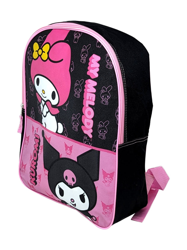 My Melody & Kuromi Backpack 15" Sanrio Hello Kitty Plain Front