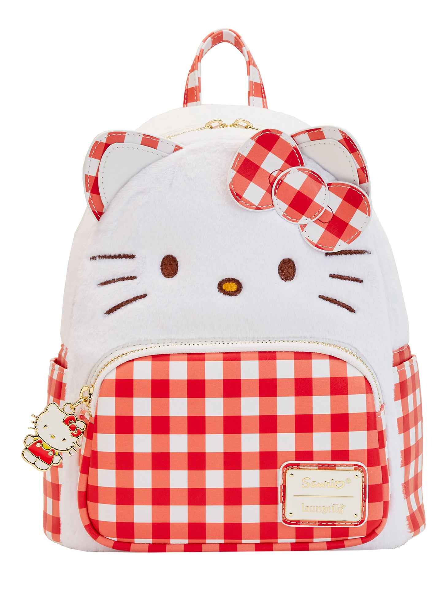 Loungefly x Sanrio Hello Kitty Mini Backpack Handbag Gingham White Red
