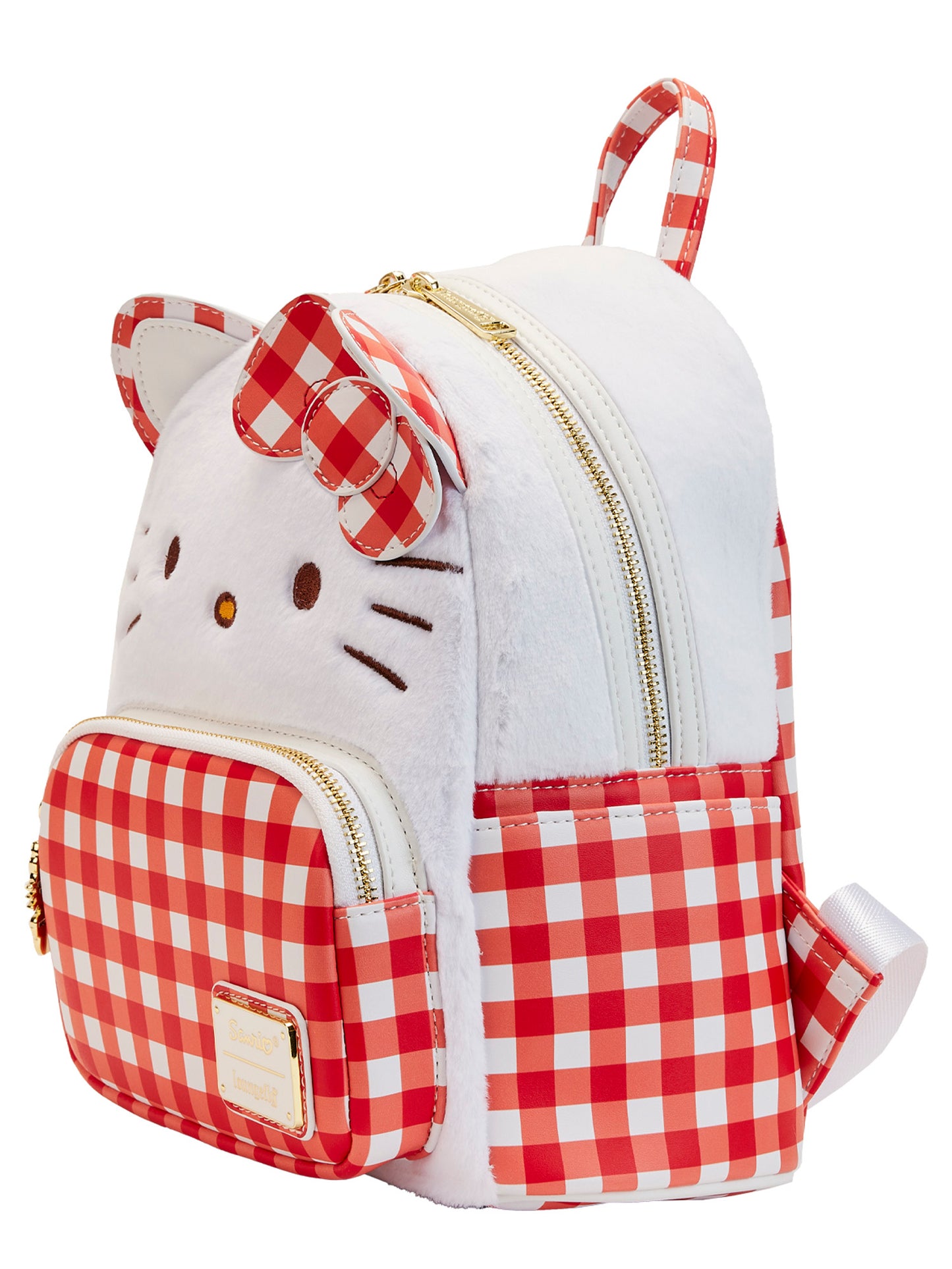 Loungefly x Sanrio Hello Kitty Mini Backpack Handbag Gingham White Red