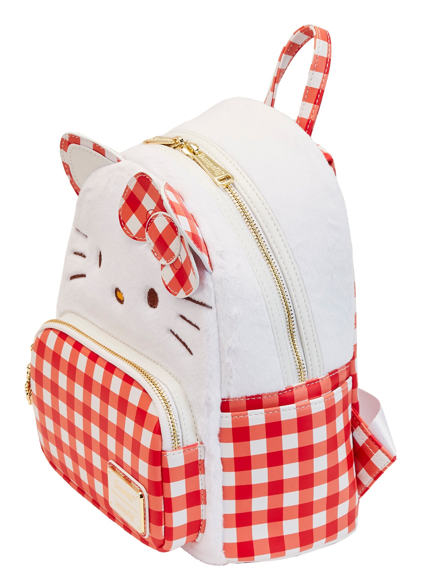 Loungefly x Sanrio Hello Kitty Mini Backpack Handbag Gingham White Red
