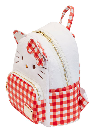 Loungefly x Sanrio Hello Kitty Mini Backpack Handbag Gingham White Red