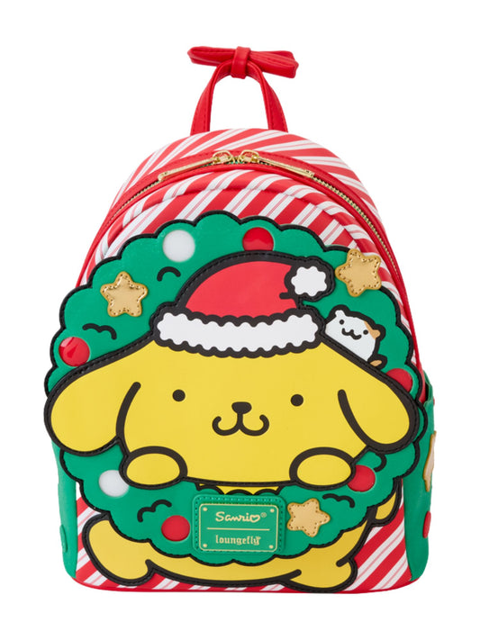 Loungefly x Sanrio Pompompurin Santa Hat Light Up Mini Backpack