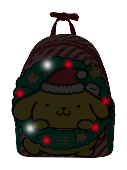 Loungefly x Sanrio Pompompurin Santa Hat Light Up Mini Backpack