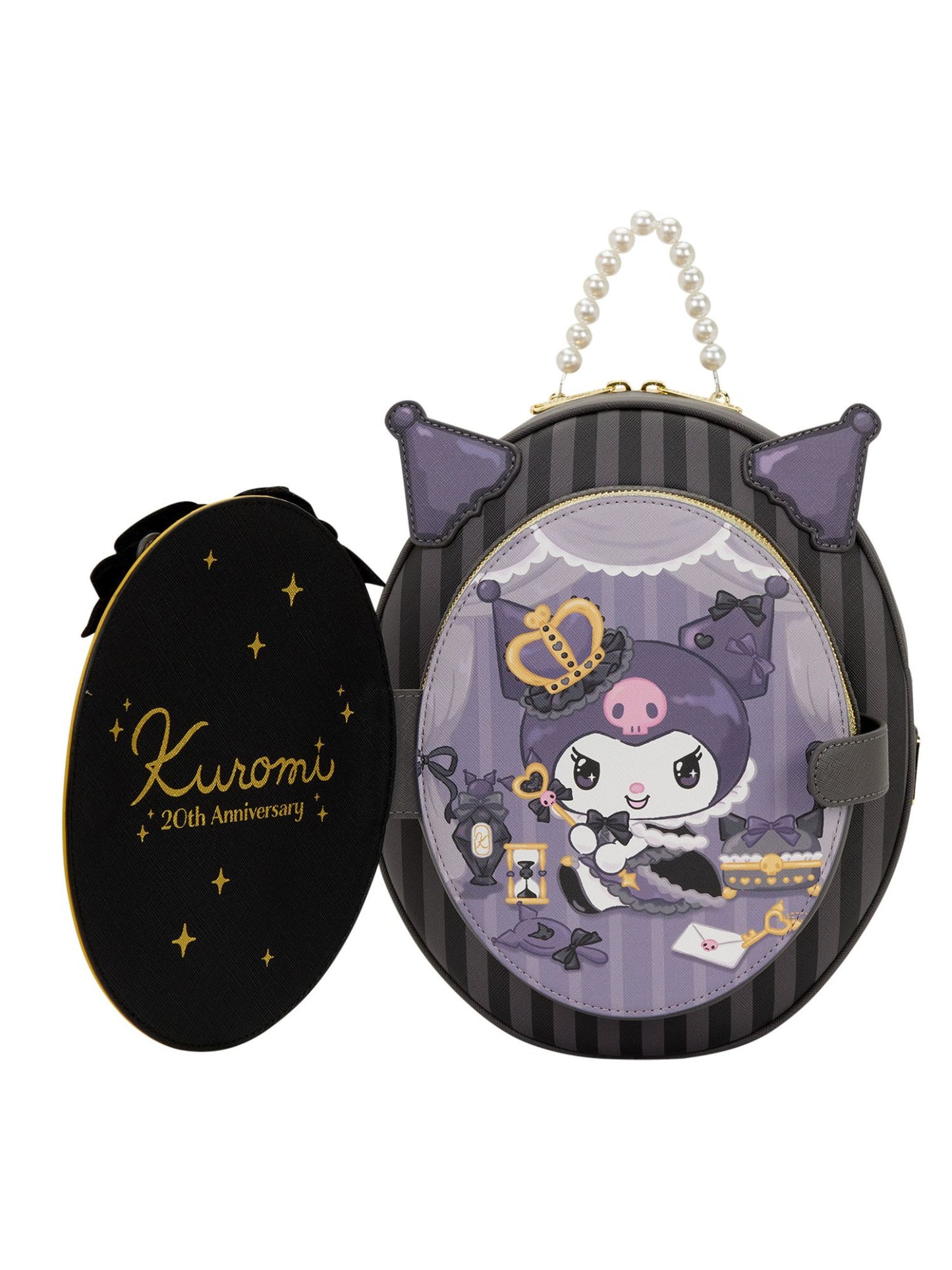 Loungefly x Sanrio Kuromi 20th Anniversary Cameo Mini Backpack