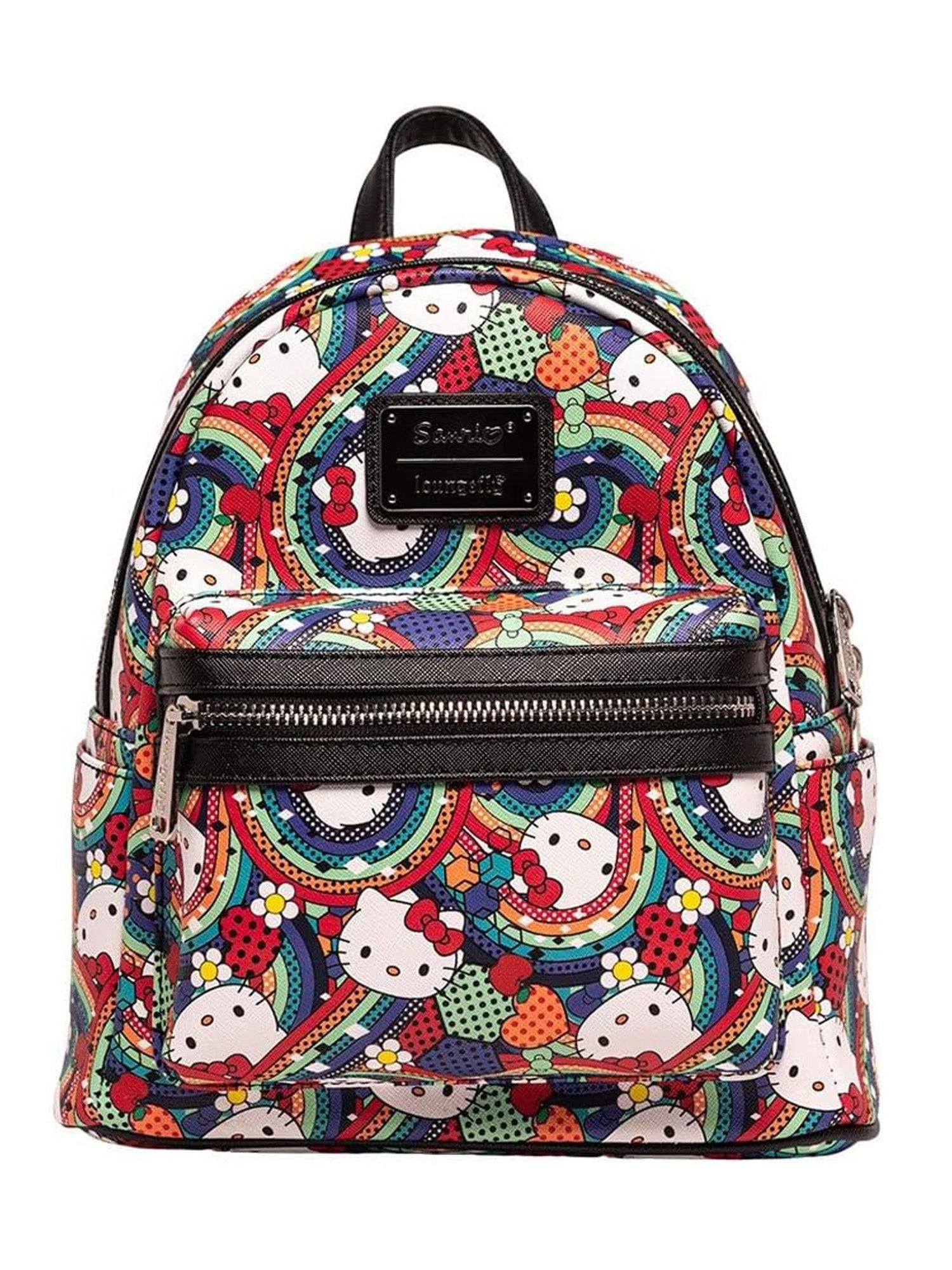 hello kitty mini backpack loungefly Loungefly x Sanrio Hello Kitty Abstract Rainbows Mini Backpack Handbag –  Open and Clothing