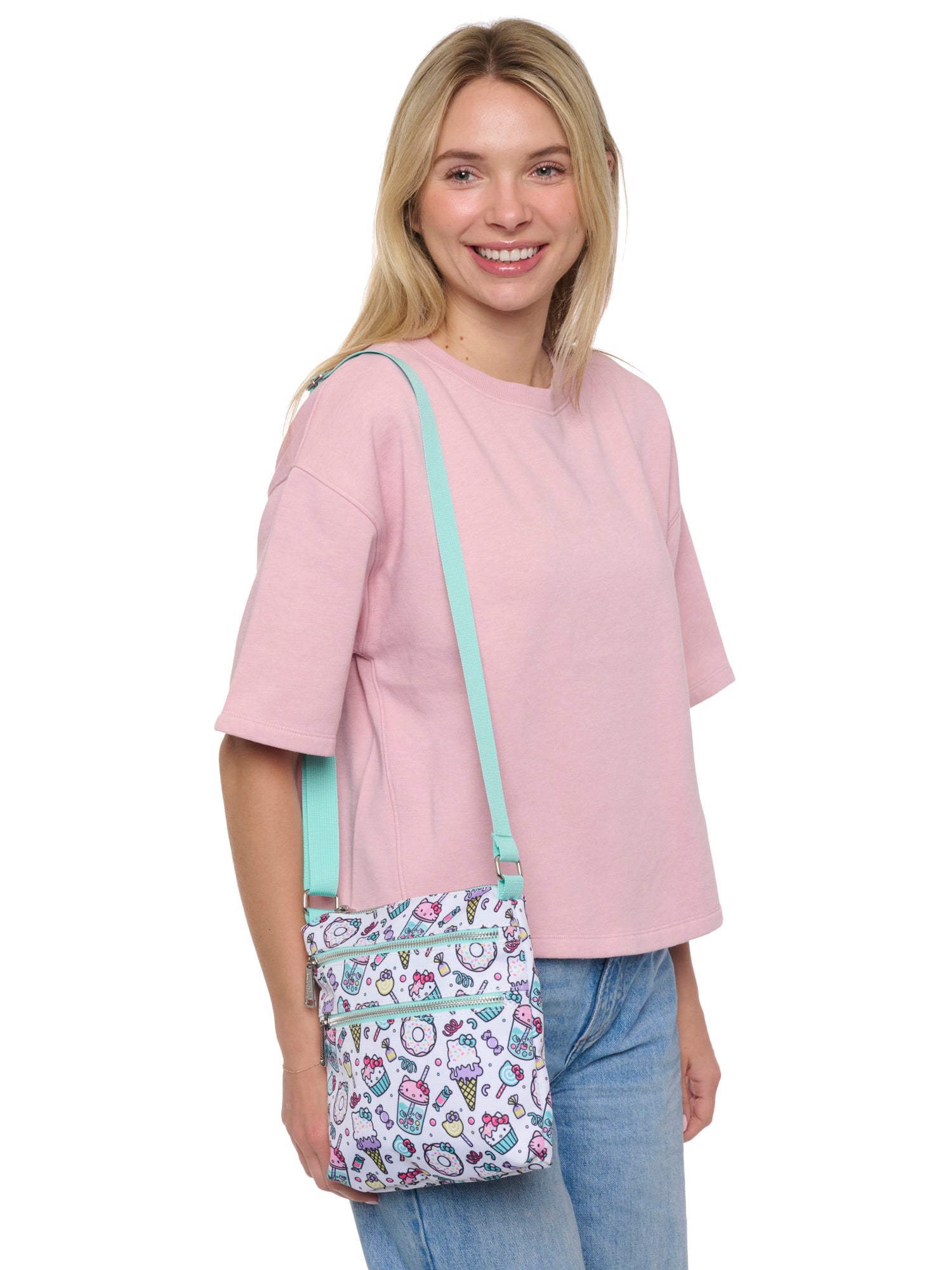 Loungefly x Sanrio Hello Kitty Sweets Passport Bag All-Over Pastel