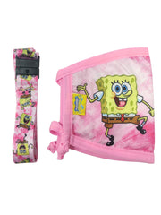 Kids Girls Spongebob Squarepants Reusable Face Mask Pink w/ Removable Strap